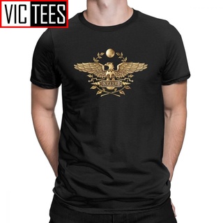 เสื้อยืด ผ้าฝ้ายแท้ พิมพ์ลาย Spqr Eagle Percy Jackson Roma สไตล์คลาสสิก สําหรับผู้ชายSize S-5XL