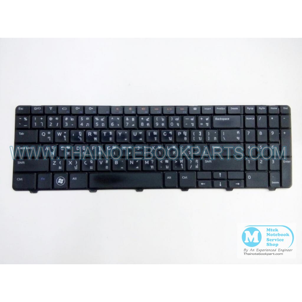 คีย์บอร์ดโน๊ตบุ๊ค Dell Inspiron 15R N5010 M5010 - NSK-DRASW 03 Keyboard (สินค้ามือสอง,แป้นภาษาไทย- อังกฤษ)