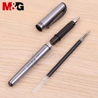 (ยกกล่อง)M&G ปากกาเจล 1.0mm AGP-13604 มี 2สีให้เลือก มีปลอกจับสบายมือ หมึกเจลคุณภาพดี สามารถเปลี่ยนไส้ได้ #pen #office
