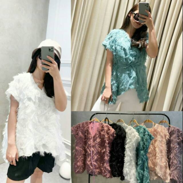 FRINGE BLOUSE M 390*