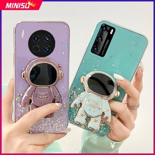 เคสโทรศัพท์มือถือ ลายนักบินอวกาศ 3D แต่งกลิตเตอร์ พร้อมที่ตั้งวาง สําหรับ Huawei P50 P50Pro P40 P40Pro P30 P30Pro P30Lite P20 P20Pro P20Lite