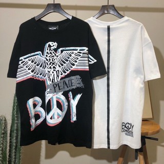 ☾Spring/Summer 2021 แบรนด์แฟชั่นยุโรปและอเมริกา BOY เสื้อยืดแขนสั้นผู้ชาย Color Eagle เสื้อเชิ้ตแขนยาวชายและหญิงทรงหลวมค