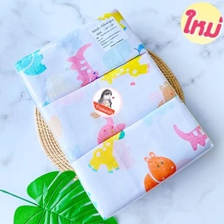 ผ้าอ้อมสาลู ผสมคอตตอน12ผืน หนา2ชั้น 24นิ้ว ไม่สามารถเลือกลายได้เลือกสีได้ เย็บริมระบายอากาศไม่ก่อให้เกิดภูมิแพ้ 24นิ้ว