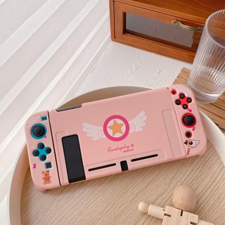 เคส NintendoSwitch case  สไตล์เรียบง่าย ปีกนางฟ้า สามารถเสียบลง DOCKING ได้ทันที โดยไม่ต้องแกะออก  การ์ตูนซิลิโคนครอบเคส