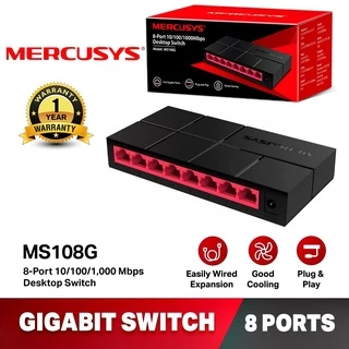 สวิตซ์ฮับ MERCUSYS (MS108G / MS105G) Gigabit Switching Hub 8 Port 10/100/1000 Mbps ประกัน 1 ปี