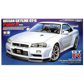 พลาสติก โมเดล ประกอบ TAMIYA สเกล 1/24 R34 Nissan Skyline GT-R V-Spec II (24258)