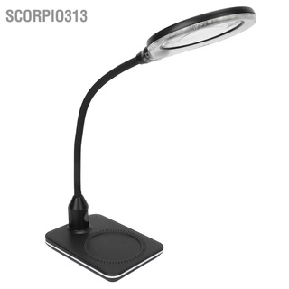 Scorpio313 โคมไฟขยาย 3X คลิปหนีบ 10X บนพอร์ต Usb Led นิ่ม ปรับได้ พร้อมไฟ
