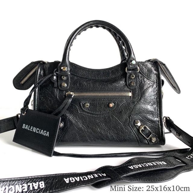 New! Balenciaga Mini city Strap Logo ปี19