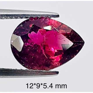 3.30 ct โรโดไลท์ โกเมน แท้ ธรรมชาติ Natural Rhodolite Garnet Pear Shape Loose Gemstone For Fine Jewelry