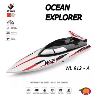 เรือบังคับวิทยุ WLtoys WL912-A RC เรือกันน้ำความเร็วสูง 35กม./ชม. คลื่นความถี่ 2.4GHz Capsize ป้องกันรีโมทคอนโทรล