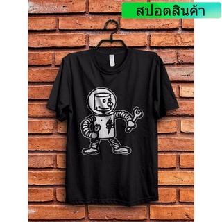 ใหม่ เสื้อยืดลําลอง แขนสั้น พิมพ์ลาย Zombie Astro Creep Robot Tour Concert สีขาว สําหรับผู้ชาย WQER3666