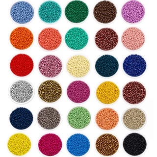 ST.KUNKKA ลูกปัดเม็ดทราย หลายสีลูกปัดแก้ว，ลูกปัดทรงกลมขนาดเล็ก 150 ชิ้น ล็อต-3