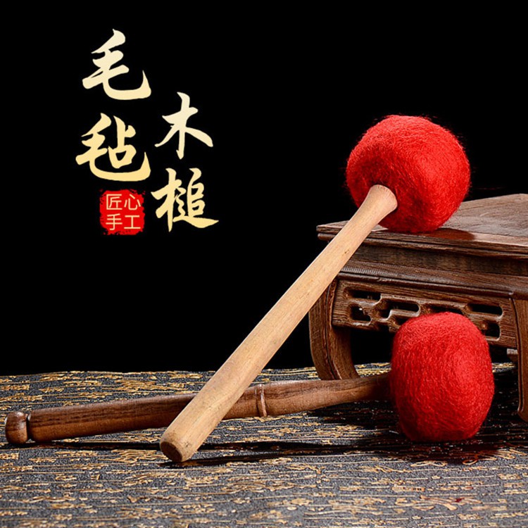 Hand-made ขนสัตว์ Felt Stick Mallet สําหรับทิเบตร้องเพลงชามพระพุทธรูปชามเสียงค้อนอุปกรณ์เสริม Big Dr
