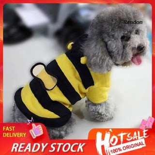 ✽RAN✽Pet Hoodie Clothes Cute Fancy Puppy Apparel Costume Cat Dog Coat Outfit Bee Style