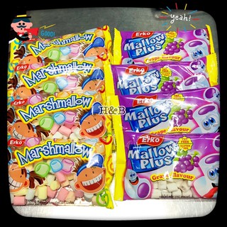 มาร์ชเมลโล่ ตรา Erko (12แถม1ซอง) หลายรสชาติ มาร์ชเมลโลว์ Marshmallows ขนม