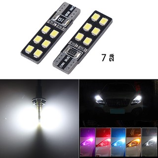 2 ชิ้น T10 W5W รถยนต์ไฟ LED CANBUS 12 Leds 3528 SMD แสงไฟอ่านหนังสือ