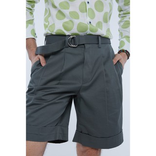 Dark gray pleated pant