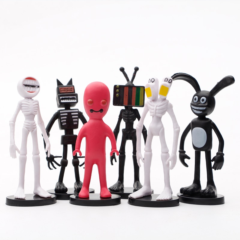 ฟิกเกอร์โมเดลการ์ตูน Sirenhead Horror Scp 6789 ขนาด 10 ซม. 6 ชิ้น / ชุดสําหรับเด็ก