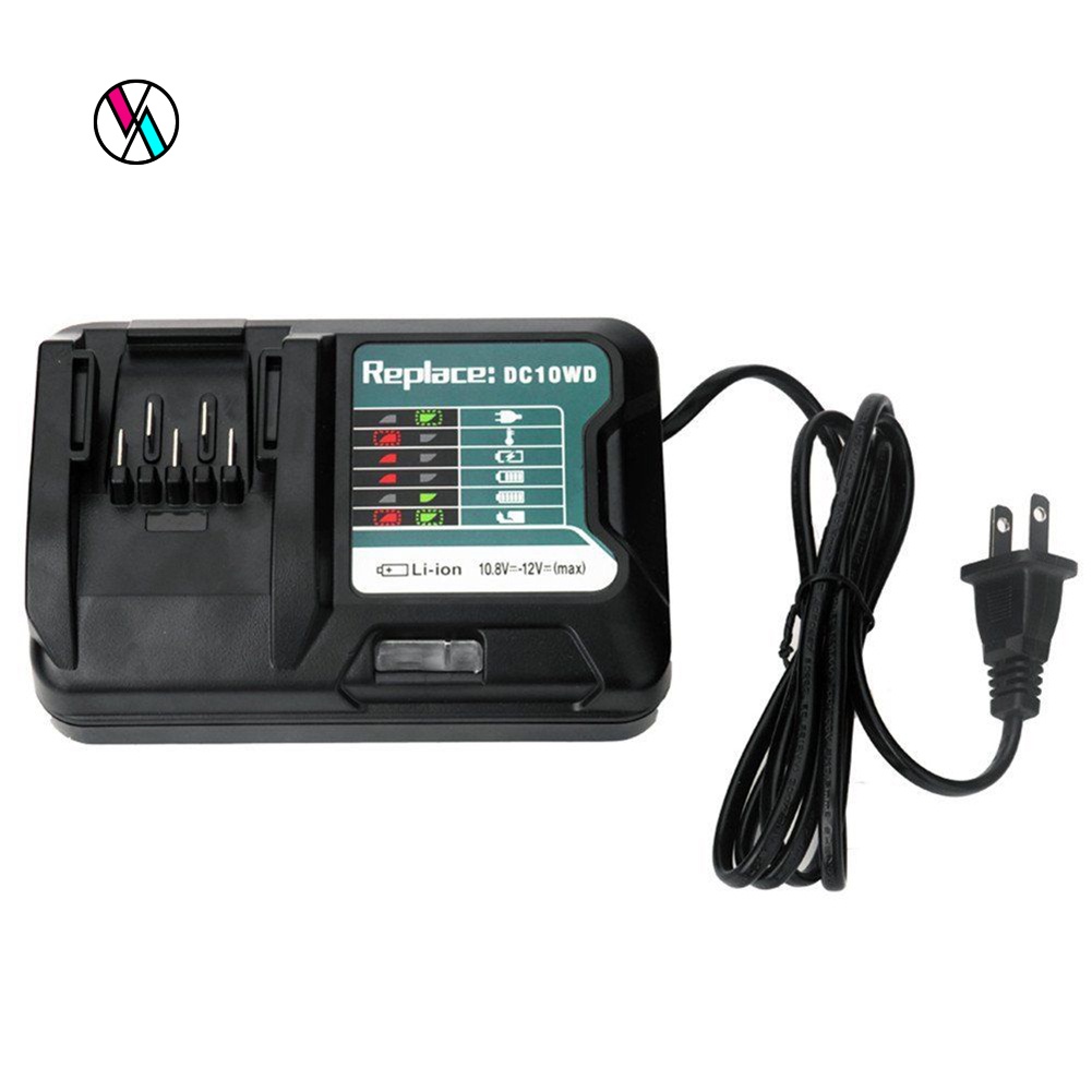 [deryu] เครื่องชาร์จเปลี่ยนสําหรับ Makitas 10.8V 12V DC10WD BL1016 BL1021B BL1041B FD05 US Plug