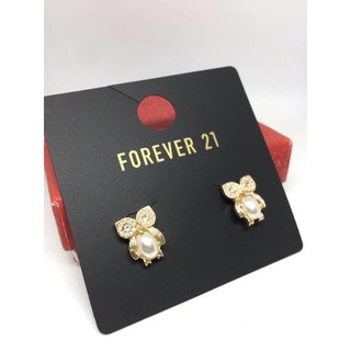 ต่างหู ติดหู นกฮูกมุก Forever 21