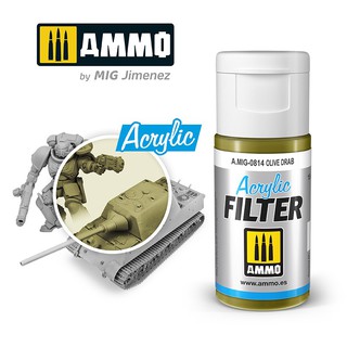 Ammo By MIG - AMIG0814 ACRYLIC FILTER Olive Drab