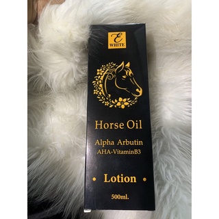 E White HORSE OIL Alpha Arbutin AHA-VitaminB3 LOTION 500ml