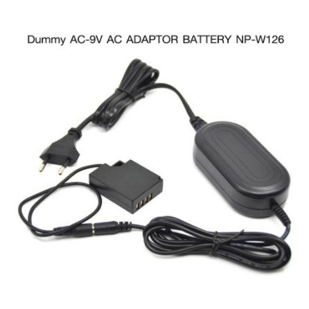 Dummy Battery AC-9V AC Adapter Battery NP-W126 for Fuji XA2, X-Pro1, XE1, XT20, XT2