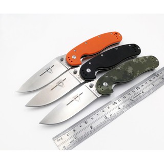 มีดพับ มีดพก Folding pocket knife RAT model 1 เหล็ก AUS-8 ใบ 3.6" Liner lock ด้าม G10 มีดแคมป์ EDC