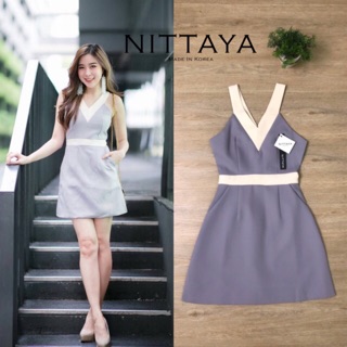 เดรส ป้ายNITTAYA - พร้อมส่ง M