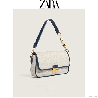 ZARA 【 พร้อมส่ง 】♞✘กระเป๋าถือ กระเป๋าสะพายไหล่ แต่งสายโซ่ ขนาดใหญ่ จุของได้เยอะ แฟชั่นฤดูใบไม้ร่วง และฤดูหนาว สําหรับสตรี