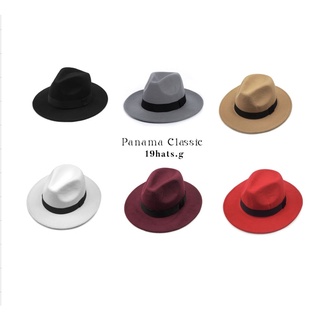 ขายดี2022‼️ Panama Classic Hat▪️ชายหญิงใส่ได้ หมวกปานามาคลาสสิค ถูกสุด