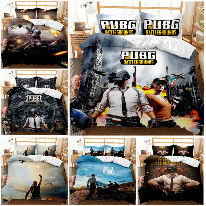 [Ready Stock] PUBG Game Role Bedding Thicken Highdensity Bedding Set