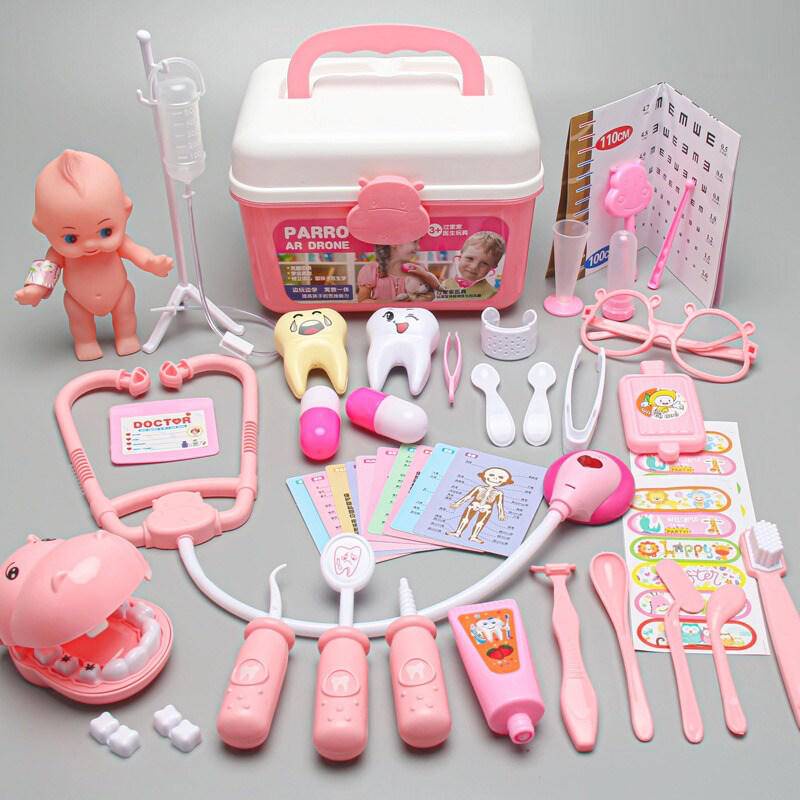 Girls Toys for kids Little Doctor Toy Set Girl First Aid Kit Nurse Children Injection Play Stethosco