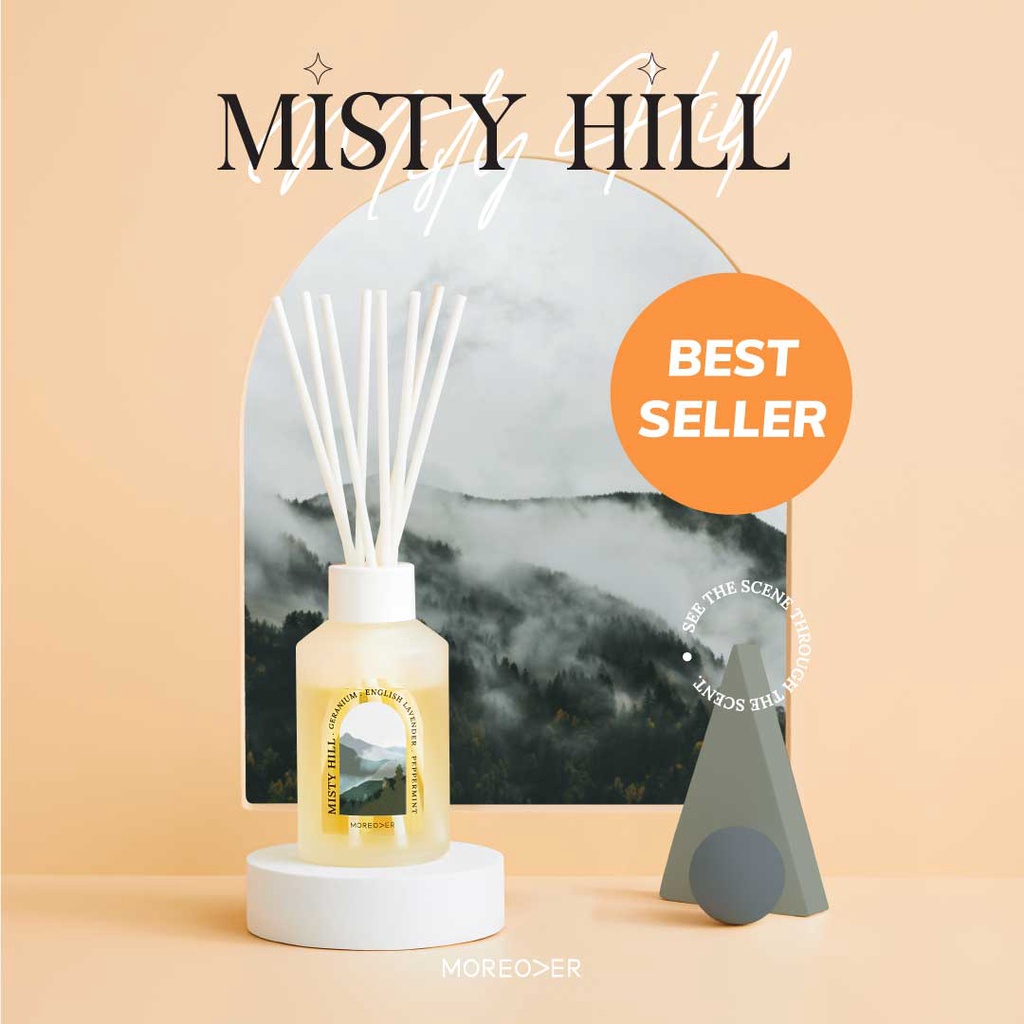 Misty Hill : Moreover Reed Diffuser Room Perfume ก้านไม้หอมกระจายกลิ่น น้ำหอมบ้าน ก้านไม้หอม น้ำหอมปรับอากาศ