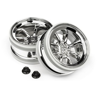 HPI 3942 MX60 8 SPOKE WHEELS CHROME (6mm OFFSET) ใช้ได้กับยาง MX60 Series ของ HPI เท่านั้น