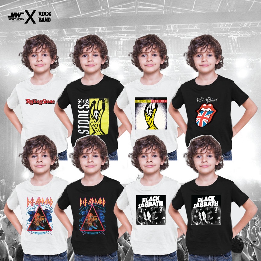 Baju Band Kanak Kanak เสื้อยืดวงเด็กคุณภาพระดับพรีเมียม / THE ROLLING STONES, VOODOO LOUNGE, DEF LEP