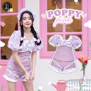 Poppy Pink : BLT เซทเสื้อ+กางเกง สีชมพู ดีเทลน่ารักมาก