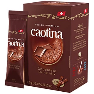 Caotina original Drink Swiss Chocolate Classic จาก Switzerland 1 กล่อง มี 10 ซอง สินค้ามีฮาลาล EXP:24/04/24