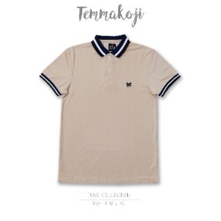 [ส่งฟรี 99.- ทั้งร้าน] เสื้อโปโลมีสไตล์  แบรนด์  Temmakoji สีเบท (น้ำตาลครีม) เก็บเงินปลายทางได้