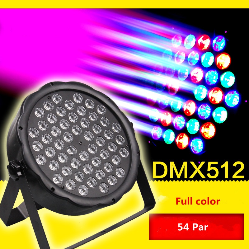 ไฟพาร์ 54LED 60W  ไฟดิสโก้ ไฟพาร์ ไฟเวที LED PAR LED60W 54 LED PARTY ไฟเธค  Flat Stage Light DMX512