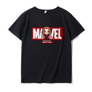 เสื้อยืดลําลอง พิมพ์ลาย Marvel Scarlet Witch Superhero เข้ากับทุกการแต่งกาย สําหรับผู้ชาย 393466