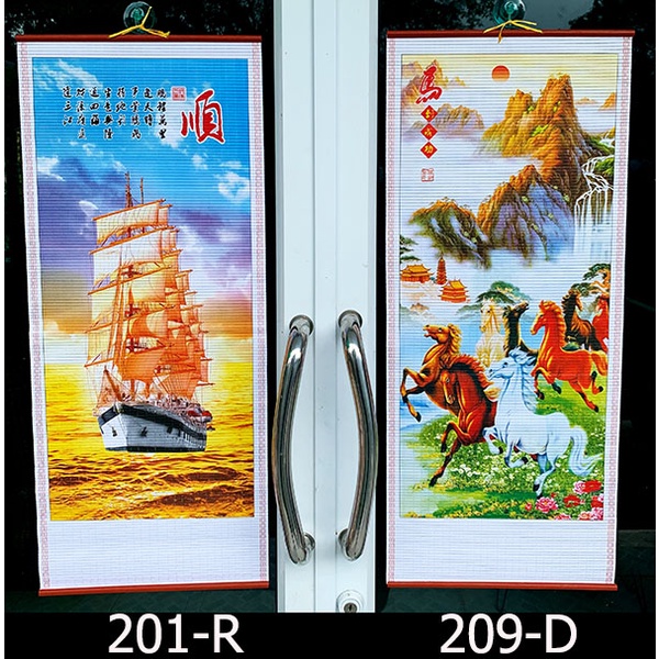 มู่ลี่ประดับฝาผนัง 32x80cm รูปภาพ รูปภาพมงคล รูปภาพติดผนัง ตกแต่งบ้าน/ของขวัญผู้ใหญ่ ของขวัญปีใหม่-เปิดกิจการTanida