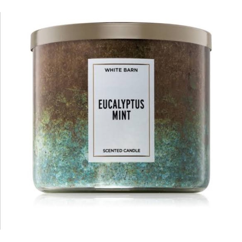 3 wick candle eucalyptus mint bath and body