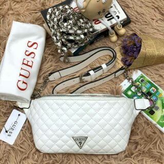 GUESS QUILTED BELT BAGแท้💯outlet
 กระเป๋าสะพายทรงคาดอกรุ่นใหม่จากGuess