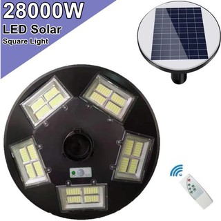 โคมไฟถนน UFO 20ทิศทาง LED 22000W - 28000W Square Light โซล่าเซล Street Light สปอร์ตไลท์  Solar Cell  สปอตไลท์  แสงสีขาว