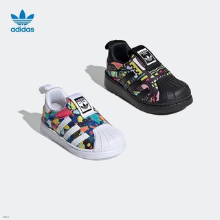 ส่งรองเท้าถุงเท้าในสต็อกเว็บไซต์อย่างเป็นทางการของ Adidas โคลเวอร์ SUPERSTAR 360 เด็กคลาสสิกเด็กวัยหัดเดินรองเท้ากีฬารอ