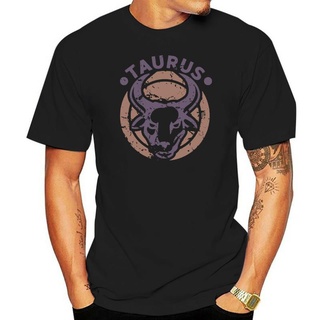 T-shirt  เสื้อยืด ระบายอากาศ พิมพ์ลายราศี Taurus Symbol สีดํา สไตล์วินเทจS-5XL