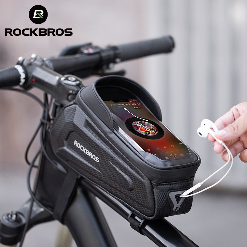 Rockbros กระเป๋าใส่โทรศัพท์มือถือ กันน้ํา หน้าจอสัมผัส 6.8 นิ้ว 1.7 ลิตร อุปกรณ์เสริม สําหรับจักรยานเสือภูเขา