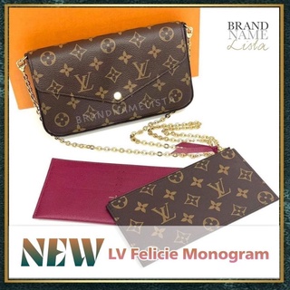 [สอบถามก่อนกดซื้อ]​ แท้​ 💯 New LV Felicie Monogram อปก.การ์ด ถุงผ้า กล่อง ถุงกระดาษ