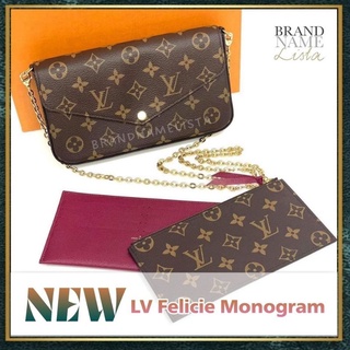 [สอบถามก่อนกดซื้อ]​ แท้​ 💯 New LV Felicie Monogram อปก.การ์ด ถุงผ้า กล่อง ถุงกระดาษ